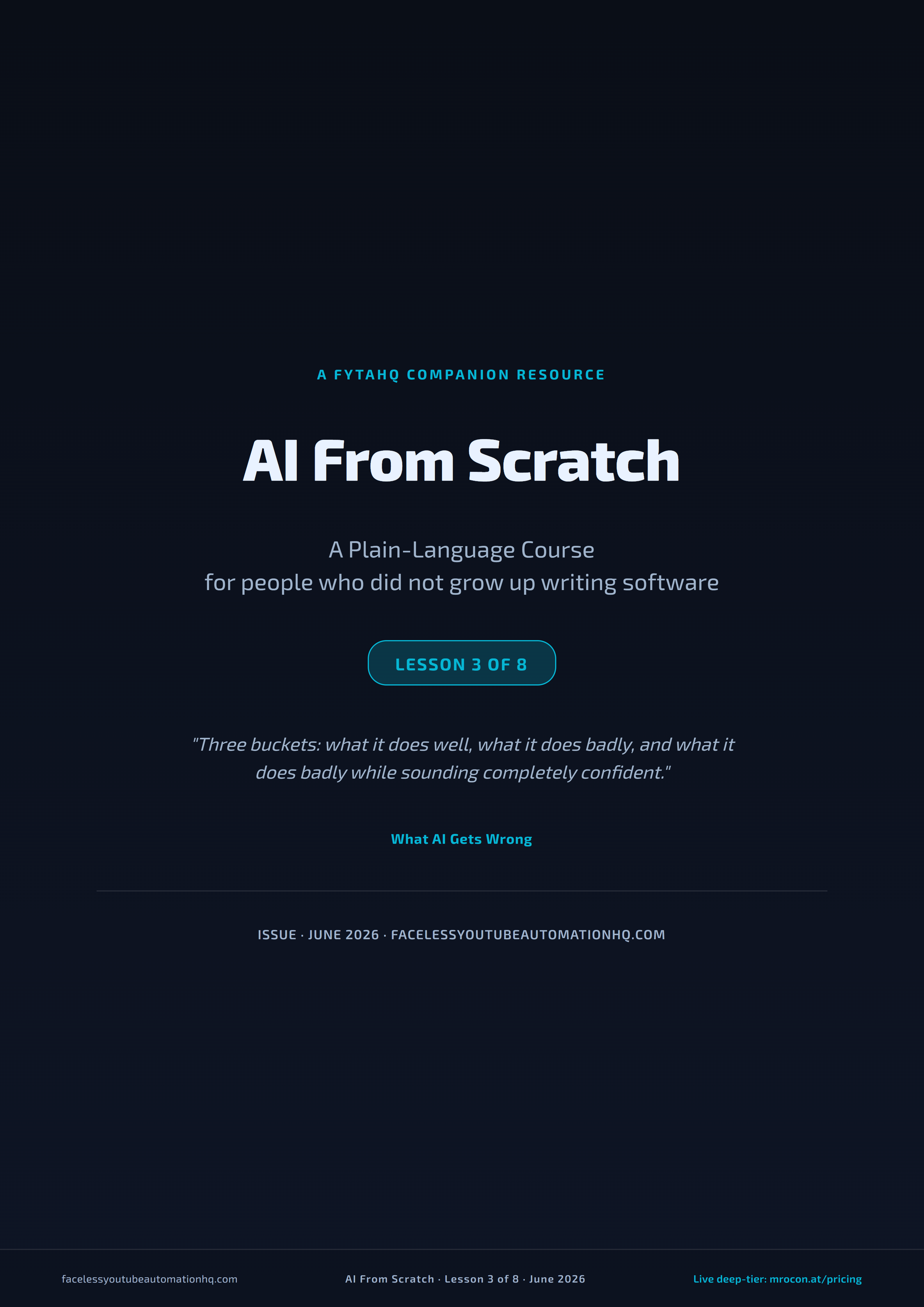 Lesson 3 — What AI Gets Wrong companion preview
